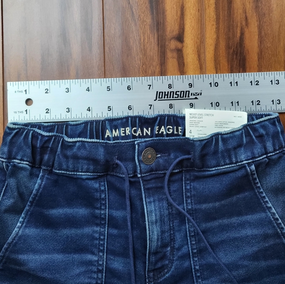 American Eagle Joggers / Jeggings Womens sz 4 Denim Jeans Elastic Waist Pants - Picture 10 of 10